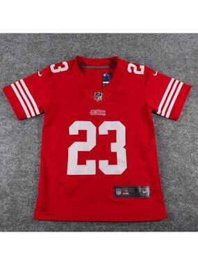 Nike NFL Jersey Boys S8 Red San Francisco 49ers Christian McCaffrey #23 On Field